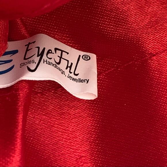 Eye Ful Bag Handbag Purse Red Metal Beaded Holiday Party Dressy Handbag NEW - Picture 10 of 16